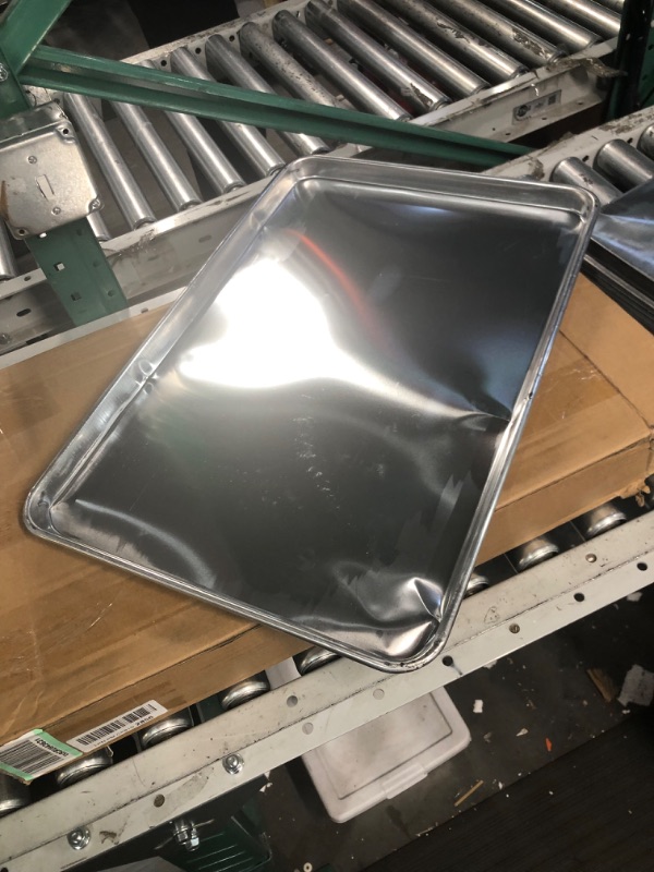 Photo 1 of Zhehao 6 Pcs 24 x 16 Inch Aluminum Cookie Sheet Large Full Sheet Pan Cooking Baking Sheet Commercial Baking Tray Nonstick Bakery Supplies