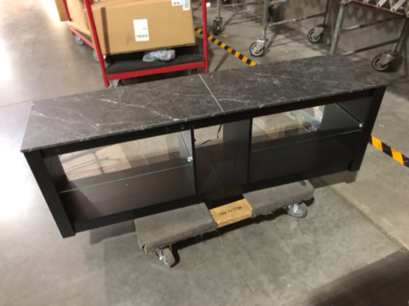 Photo 3 of ***USED - NO PACKAGING***
Bestier TV Stand LED Entertainment Center for 55+ Inch TV Black Marble, 55.12 x 13.78 x 18.5 inches