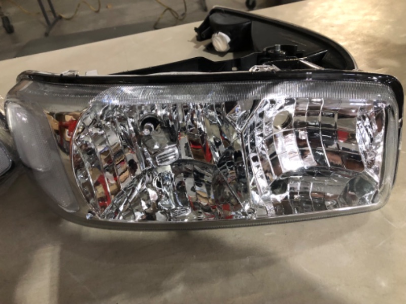 Photo 2 of AUTOSAVER88 Headlight Assembly Headlights Headlamp Chrome Housing Clear Reflector OE - Chrome/Clear/Clear