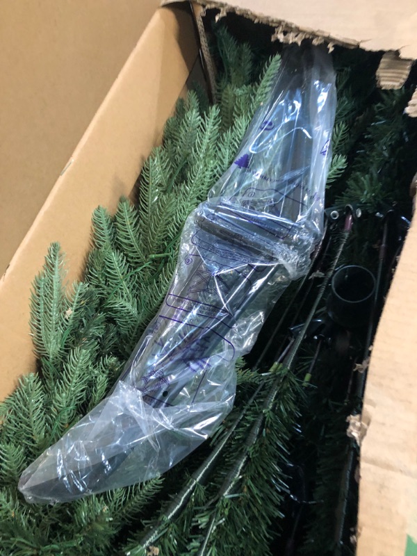 Photo 2 of (READ NOTES) Nearly Natural 8 Foot Natural Look Fir With 3470 Bendable Branches And 700 Clear Led Lights Pre-Lit Christmas Tree