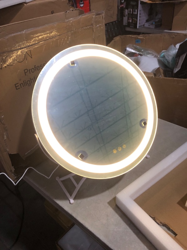 Photo 4 of ***USED - POWERS ON***
SLIMOON 20" Large Vanity Mirror with Lights, Lighted Makeup Mirror with Detachable 10X Magnification Mirror