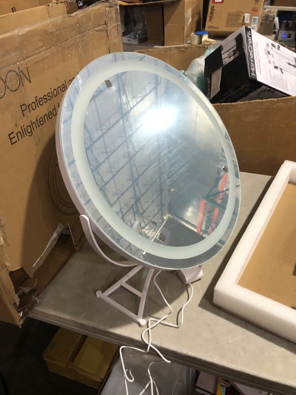 Photo 2 of ***USED - POWERS ON***
SLIMOON 20" Large Vanity Mirror with Lights, Lighted Makeup Mirror with Detachable 10X Magnification Mirror