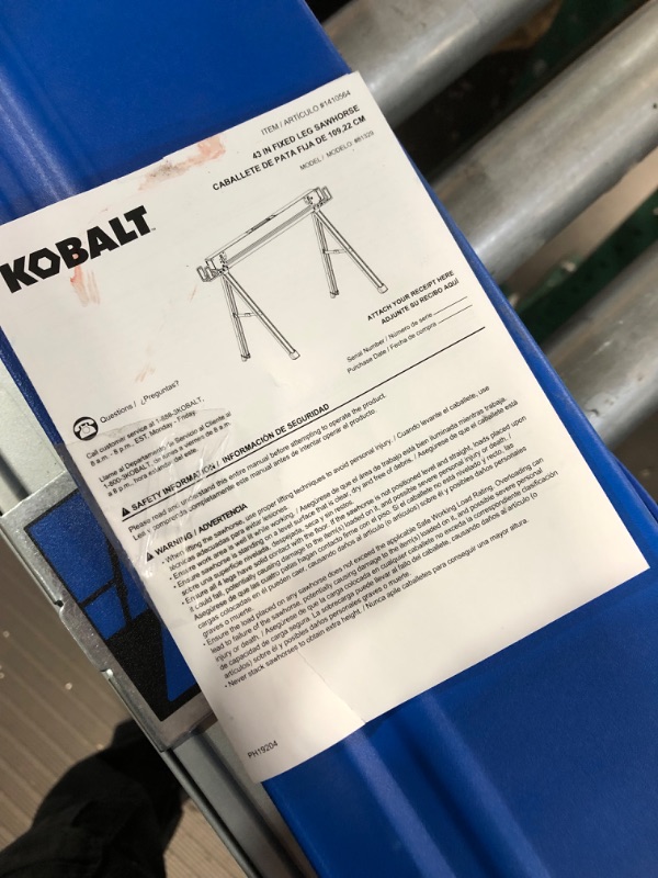 Photo 2 of * important * see notes * 
Kobalt 43-in W x 30-in H Steel Saw Horse (1100-lb Capacity)
