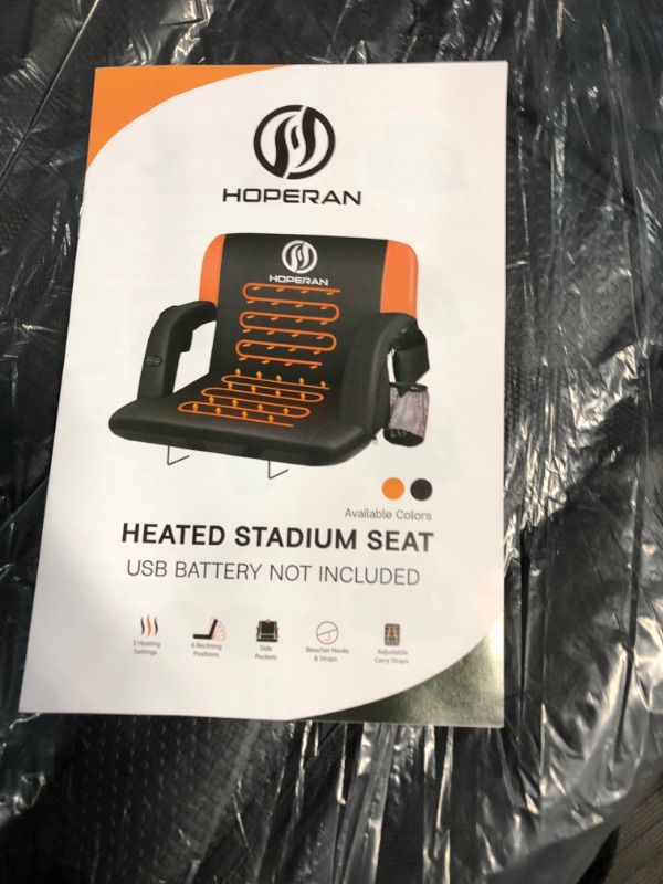 Photo 2 of ***NOT FUNCTIONAL - SEAT DOES NOT HEAT***
HOPERAN Heated Stadium Seats for Bleachers with Back Support and Wide Cushion