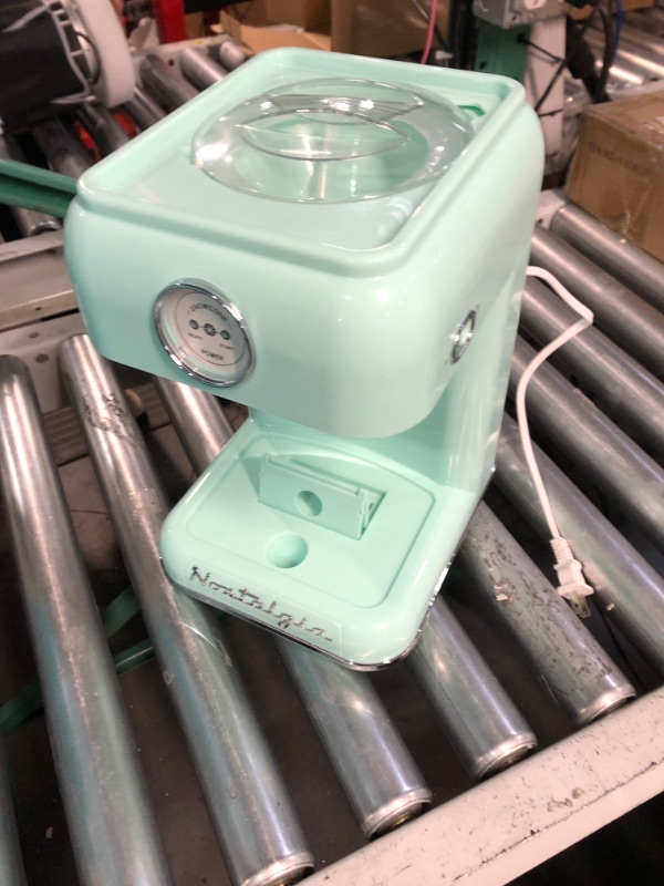 Photo 2 of ***USED - UNABLE TO TEST***
Nostalgia Retro Table-Top Snow Cone Maker, Vintage Shaved Ice Machine Includes 1 Reusable Plastic Cup, Aqua