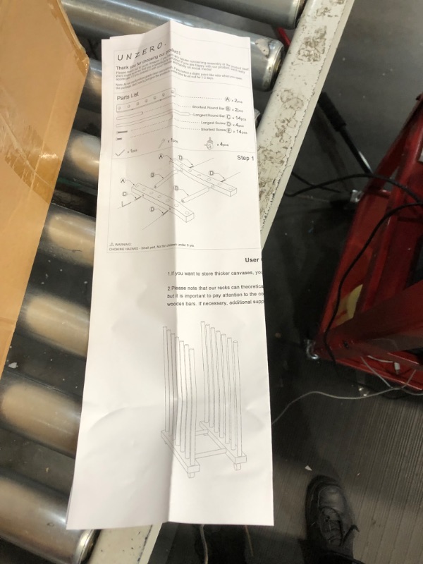 Photo 1 of UNZERO Art Storage Rack with Caster Wheels, Wood Storage Stand for Canvas Boards, Panel, Frame, Drawing Board, Printed Matter, Paper Pad, Backing Plate