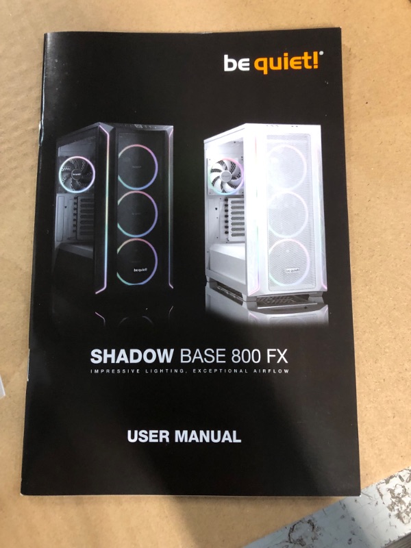 Photo 6 of be quiet! Shadow Base 800 FX - ARGB - 4 Light Wings 140mm PWM Fans - Mid-Tower PC Gaming Case - 420mm radiators or E-ATX motherboards Support - Black - BGW63