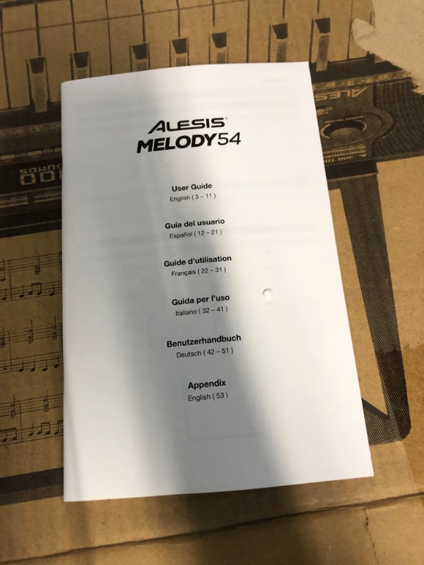 Photo 5 of (PARTS ONLY)Alesis Melody 54 - Electric Keyboard Digital Piano with 54 Keys, Speakers, 300 Sounds, 300 Rhythms, 40 Songs, Microphone and Piano Lessons
