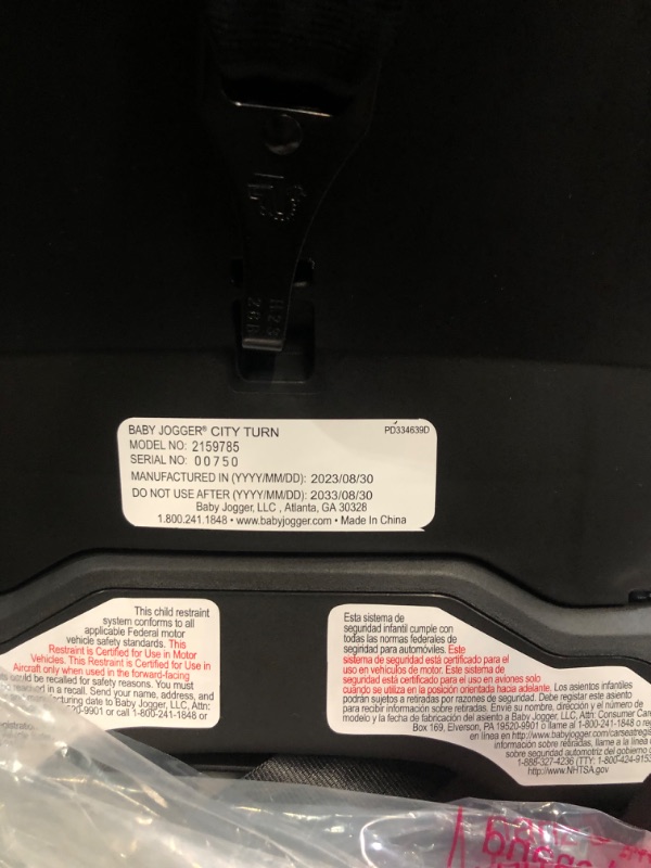 Photo 2 of (READ NOTES) Baby Jogger City Turn Rotating Convertible Car Seat | Unique Turning Car Seat Rotates for Easy in and Out, Phantom Grey