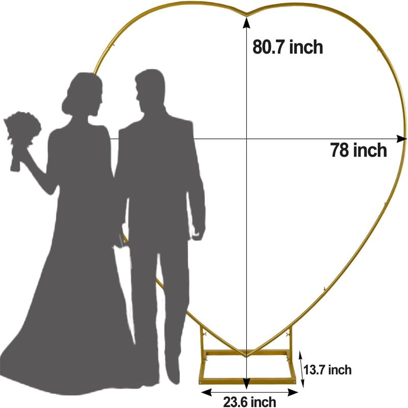 Photo 1 of * incomplete * parts only *
Heart Shape Wedding Arches for Ceremony,6.7ft Gold Arch Backdrop Stand