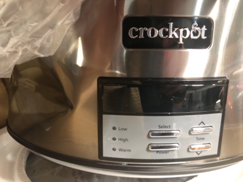 Photo 2 of Crockpot 8 Qt. Countdown Slow Cooker - Dark Stainless Steel