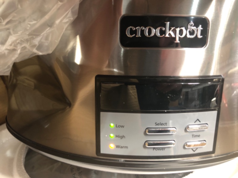 Photo 5 of Crockpot 8 Qt. Countdown Slow Cooker - Dark Stainless Steel