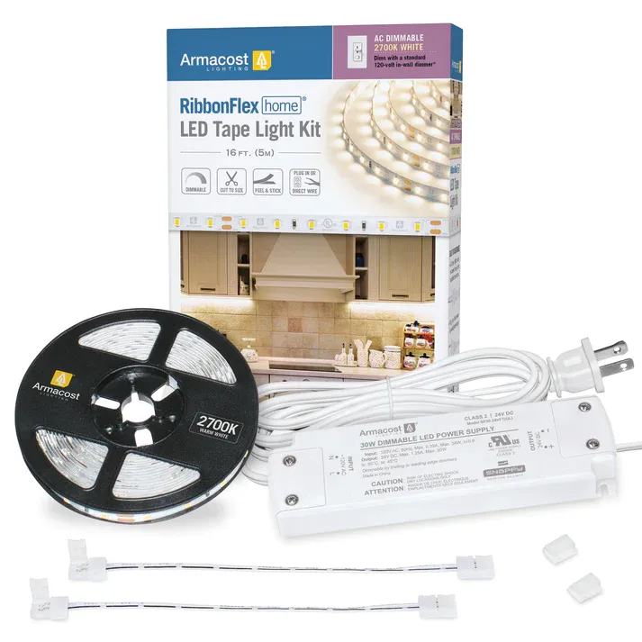 Photo 1 of Armacost Lighting 421502 Ribbon Flex Home LED Tape Light Kit, 16 ft