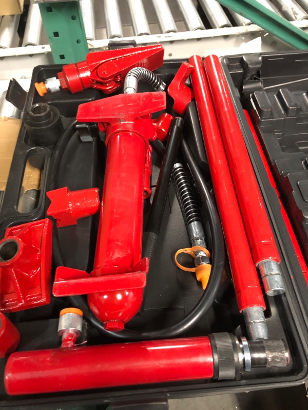 Photo 2 of BIG RED T70401S Torin Portable Hydraulic Ram: Auto Body Frame Repair Kit with Blow Mold Carrying Storage Case, 4 Ton (8,000 lb) Capacity, Red