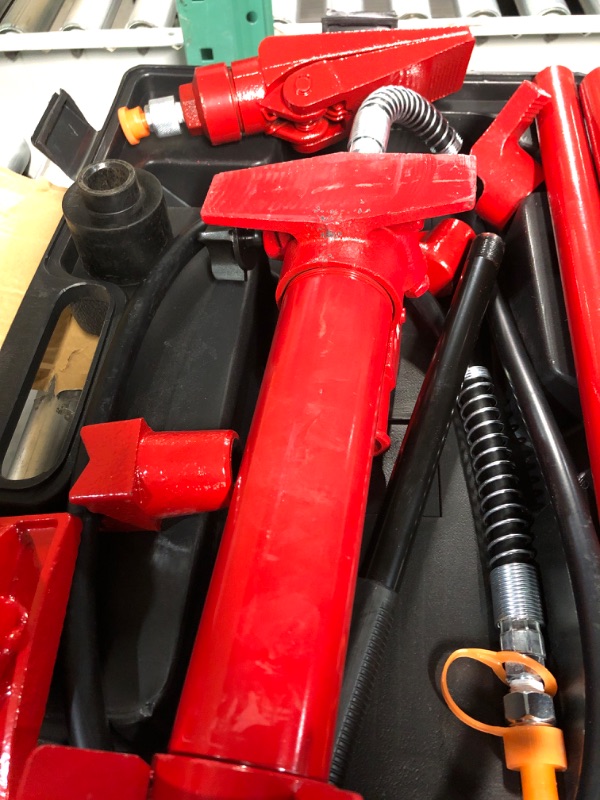 Photo 3 of BIG RED T70401S Torin Portable Hydraulic Ram: Auto Body Frame Repair Kit with Blow Mold Carrying Storage Case, 4 Ton (8,000 lb) Capacity, Red