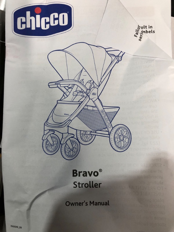 Photo 3 of ***SEE NOTES***Chicco Bravo Quick-Fold Stroller - Black | Black