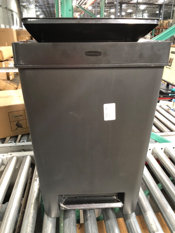 Photo 1 of *BLACK* Amazon Basics 50 Liter / 13.2 Gallon Soft-Close, Smudge Resistant Trash Can with Foot Pedal 