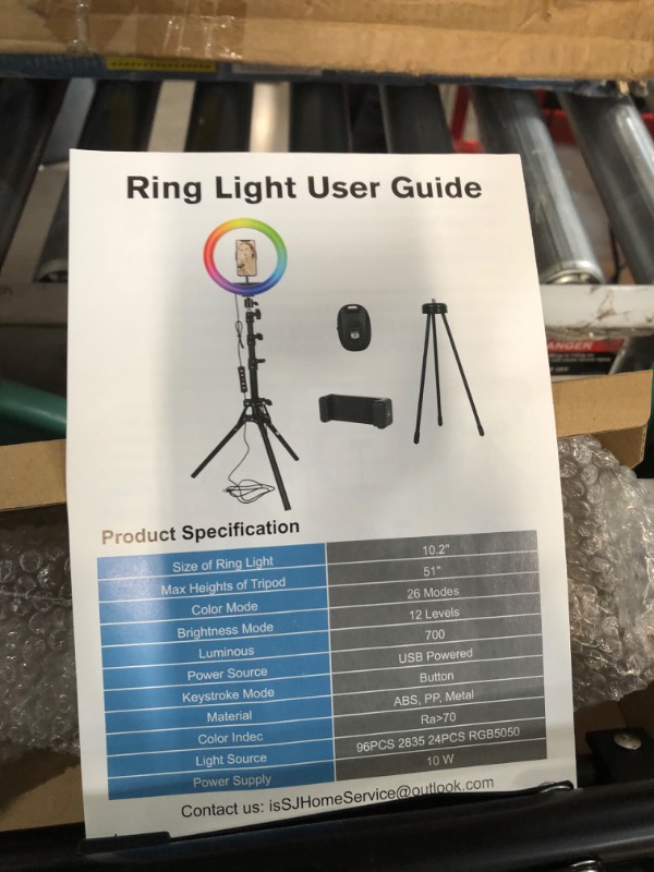 Photo 3 of STALLY 10.2" Ring Light with Stand, 62" Tall 