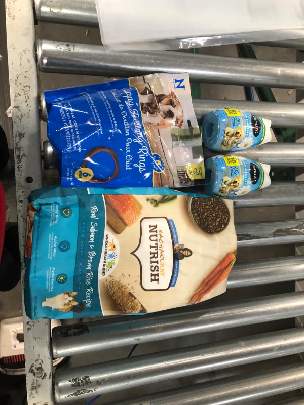 Photo 1 of (NO REFUNDS) Pet bundle Real salmon and brown rice recipe cat food, Puppy teething rings, and 2 Renuzit pure breeze pet