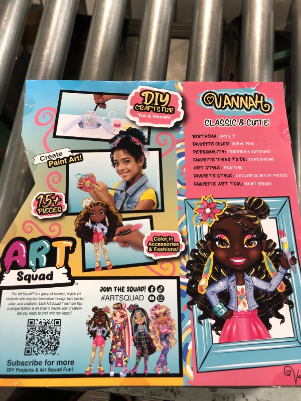 Photo 4 of ART SQUAD Vannah 10-inch Doll & Accessories with DIY Craft Painting Project, Toys 2 pack