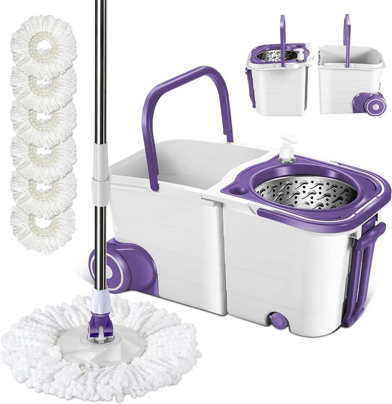 Photo 1 of **MISSING PARTS**
Midyb Spin Mop and Bucket for Floor Cleaning, 360 Spinning