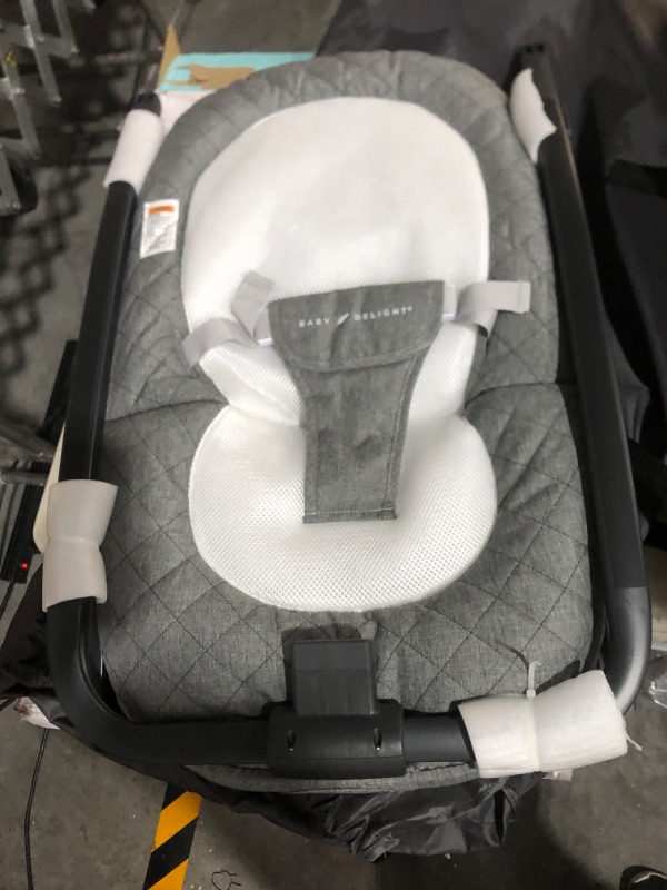 Photo 8 of **SEE CLERK NOTES** Baby Delight Aura Deluxe | Portable Baby Bouncer | Quilted Charcoal 