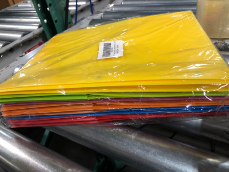 Photo 3 of WOT I Heavy Duty Plastic Folders with Pockets and Prongs - 12PCS, Extra Thick Pocket Folders 