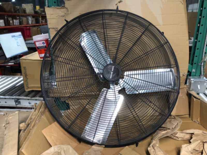 Photo 2 of *NON REFUNDABLE NO RETURN
PARTS ONLY* KEN BROWN 30 Inch Industrial Oscillating Wall Mount Fan *For Parts Only* Does not Turn On