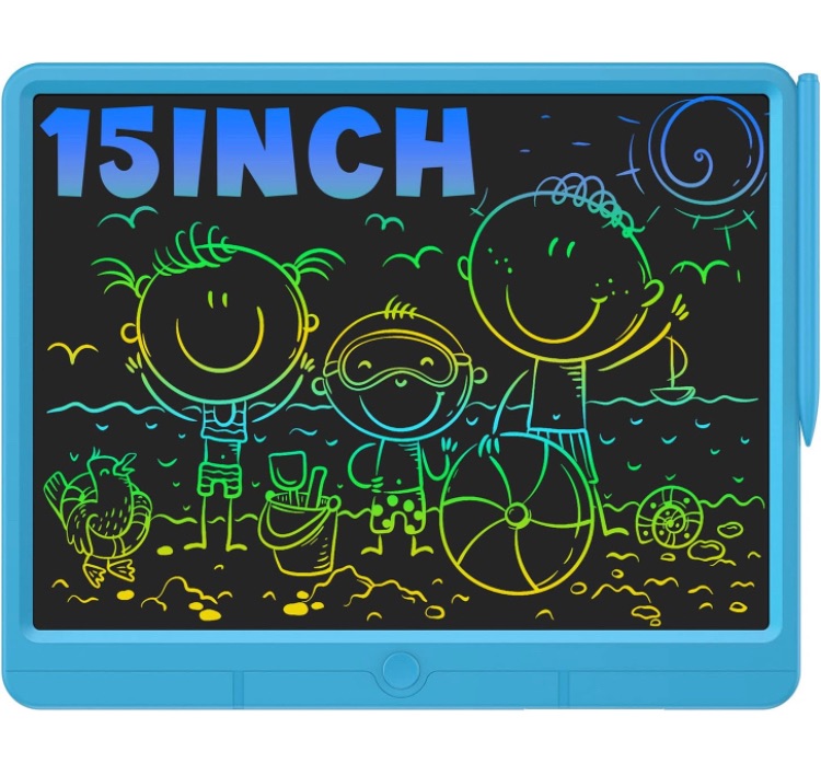 Photo 1 of * used * 
LCD Writing Tablet 15 Inch Colorful Screen Doodle Boards Drawing Tablets for Kids Writing Tablet with Attached Pen Doodle Board for Kids Ages 4-8
