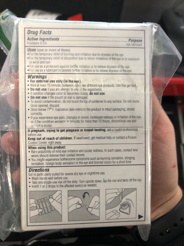 Photo 3 of (READ NOTES) iVIZIA Lubricant Eye Gel for Severe and Nighttime Dry Eye Relief, Preservative-Free, Moisturizing, 30 Sterile Single-Use Vials