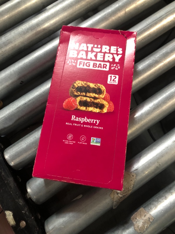 Photo 3 of (READ NOTES) Nature’s Bakery Whole Wheat Fig Bars, Raspberry, Real Fruit, Vegan, Non-GMO, Snack bar, 1 box with 12 twin packs (12 twin packs) Raspberry  12 Count (Pack of 1)