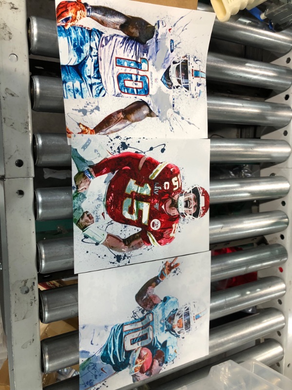 Photo 2 of Patrick Mahomes, Tyreek Hill, Travis Kelce Poster Art 2x18inch(30x45cm) *3PACK*