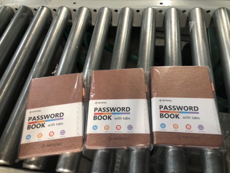 Photo 2 of Animal-Themed Password Book with Alphabetical Tabs -  (5.3 x 7.6") Rose Gold *3PACK*