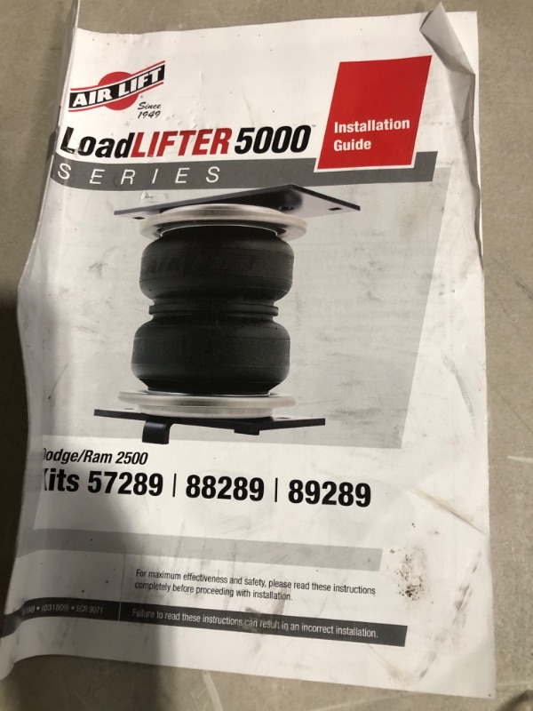 Photo 8 of * used * damaged * see images * 
Air Lift 57289 LoadLifter 5000 Air Suspension Kit