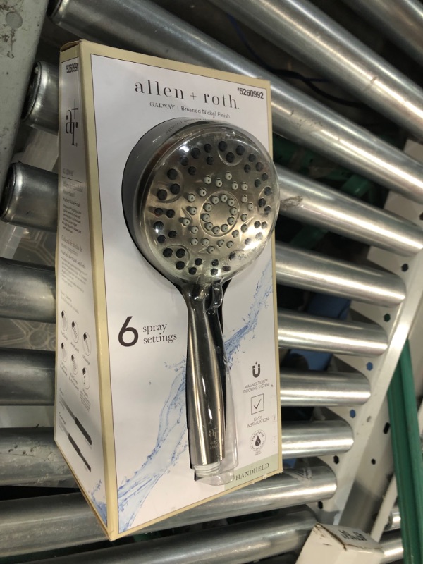 Photo 2 of * damaged * sold for parts * 
allen + roth Galway Brush Nickel Round Handheld Shower Head 1.8-GPM (6.8-LPM)