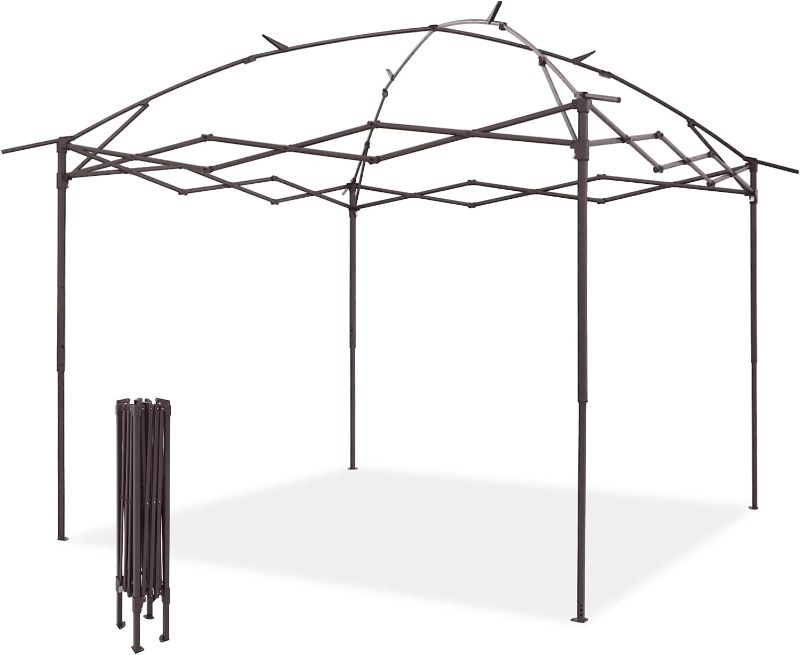 Photo 1 of COOS BAY 11x11 Replacement Pop up Gazebo Tent Steel Frame Only, Brown