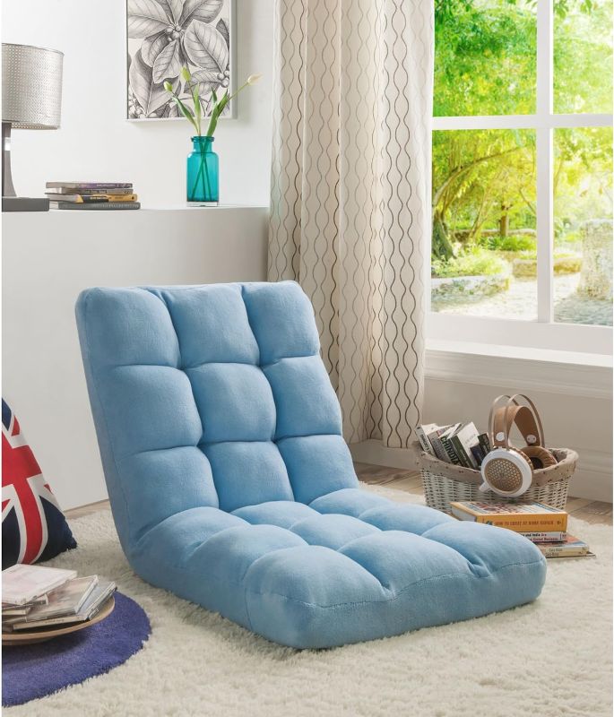 Photo 4 of *MINOR STAINS*
Luxe-Living Loungie Microplush Floor Gaming Chair BLUE