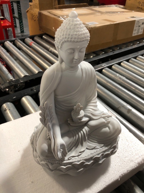 Photo 3 of Buddha Groove Healing White Medicine Buddha Statue, Indoor and Outdoor Use