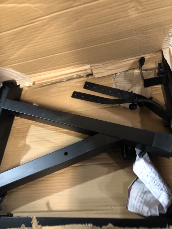Photo 1 of Pyle Heavy Duty Folding Keyboard Stand - Sturdy Reinforced Z Design w/ Adjustable Width & Height, Foam Padded Arms, Digital Piano Stand, Fits 54-88 