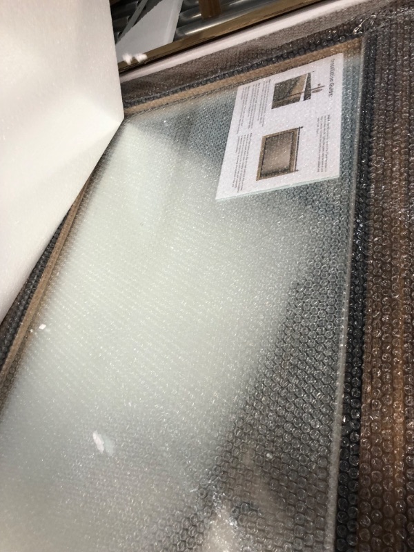 Photo 1 of **DAMAGE**
YOSHOOT Farmhouse Barn Door Mirror, 48"x30" Rustic Bathroom Mirror, 