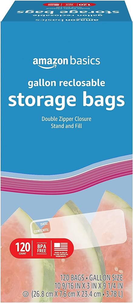 Photo 3 of (Bundle of 2 items non-refundable) Amazon Basics Gallon Food Storage Bags, 120 count, Spectrum Diversified Hexa Drawer Organizer