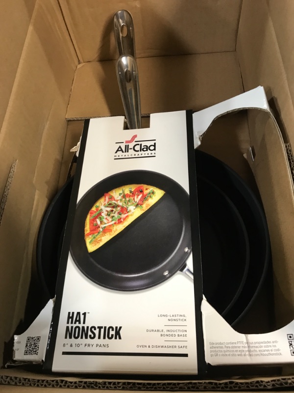 Photo 2 of  8-Inch and 10-Inch Fry Pan Cookware Set, 2-Piece, Black