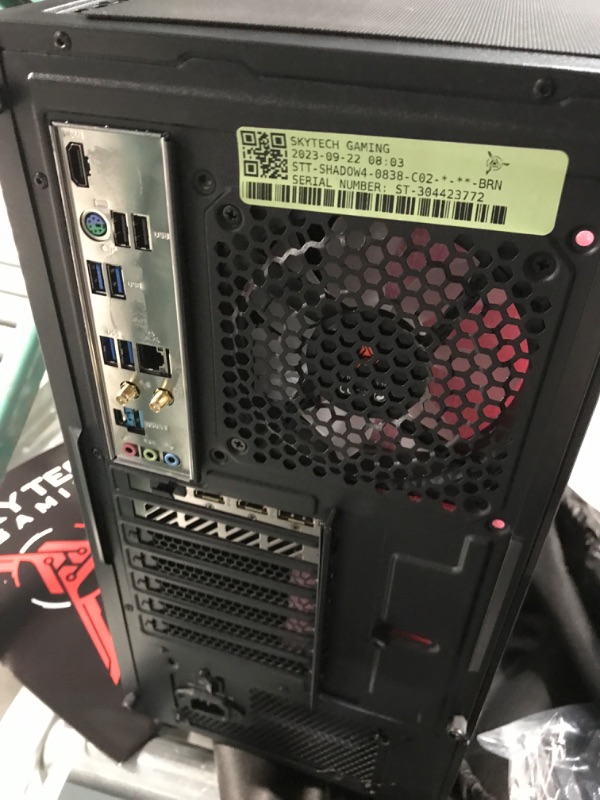 Photo 1 of Skytech Shadow Gaming PC Desktop 

UNABLE TO TEST/MISSING POWER CORD 