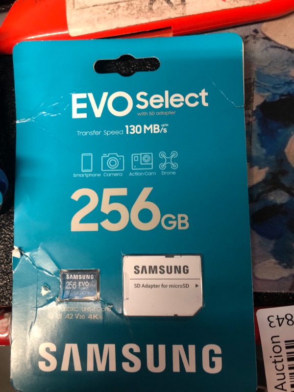 Photo 2 of SAMSUNG EVO Select Micro SD-Memory-Card + Adapter, 256GB 