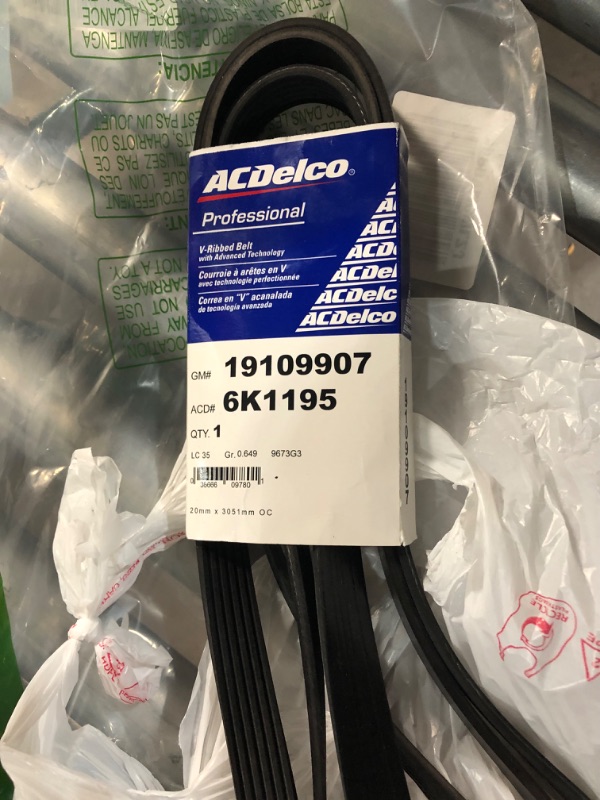 Photo 2 of ACDelco Gold 6K1195 Standard V-Ribbed Serpentine Belt