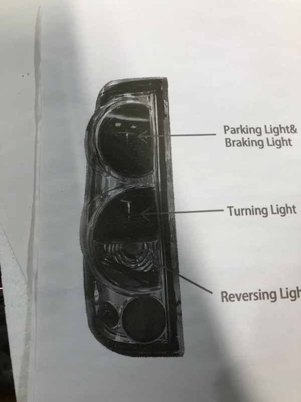 Photo 4 of AUTOSAVER88 Tail Lights Compatible with 1999-2006 Chevy Silverado 1500 2500 01-06 Silverado 3500&2007 Silverado with Classic Body Style 99-02 GMC Sierra 1500&2500, Not Fit Barn Door or Stepside Models OE - Black / Clear Lens