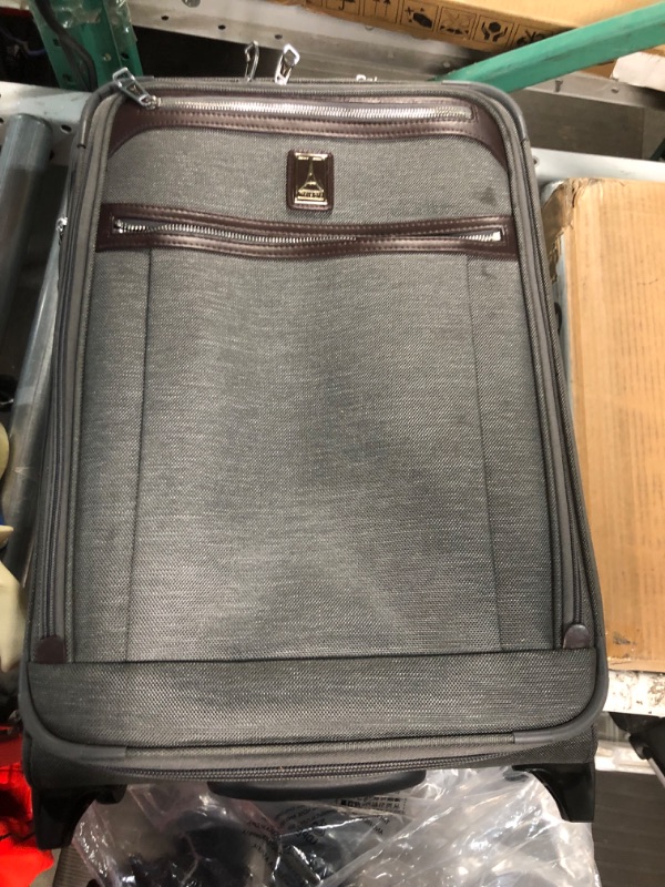 Photo 2 of * used item * sings of tear and wear *
Travelpro Platinum Elite Softside Expandable Carry on Luggage, 22-Inch Vintage Grey