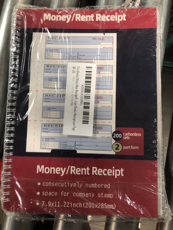 Photo 2 of Adams Money and Rent Receipt Book, 2-Part, set of two