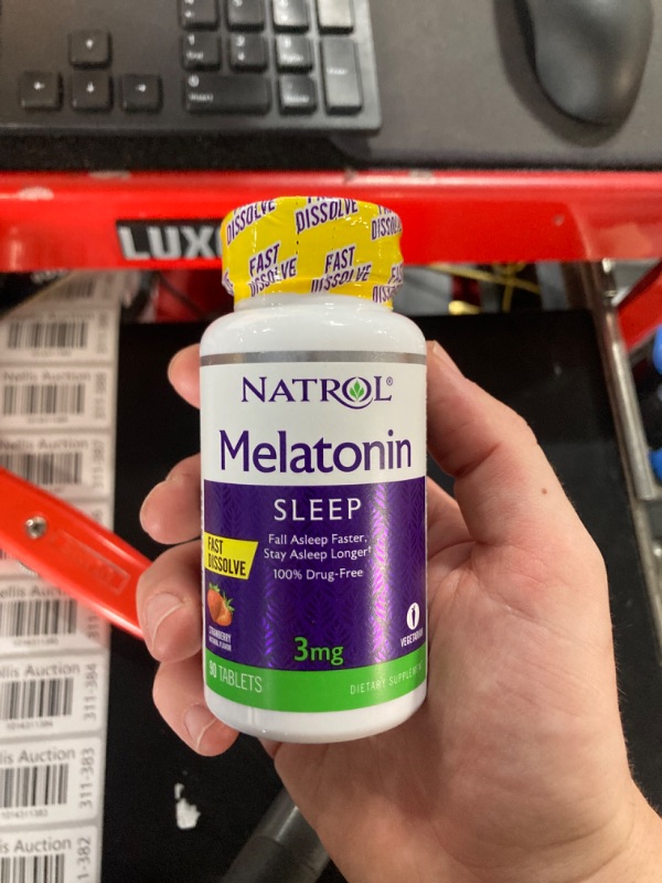 Photo 2 of Melatonin 3mg, Sleep Support, Fast Dissolve Tablets Strawberry