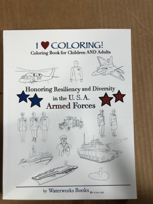 Photo 2 of *MINOR DAMAGE*
 USA Armed Forces: Fun 100 page Coloring Book 